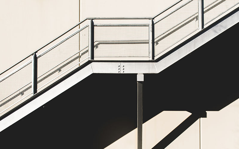 Metal staircase installed by B&C fabrications Ireland